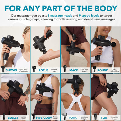 Mini Percussion Massager – Portable Deep Tissue Muscle Massager (6 Speeds, Rechargeable)