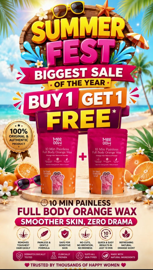 MEOW BODY HAIR REMOVAL WAX POWDER - BUY 1 GET 1 FREE