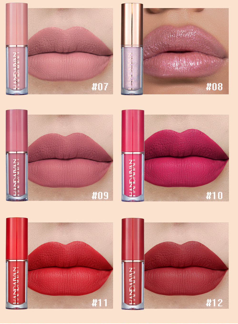 12-Piece Matte Liquid Lipstick & High-Shine Gloss Set – Soft &Smooth Everyday