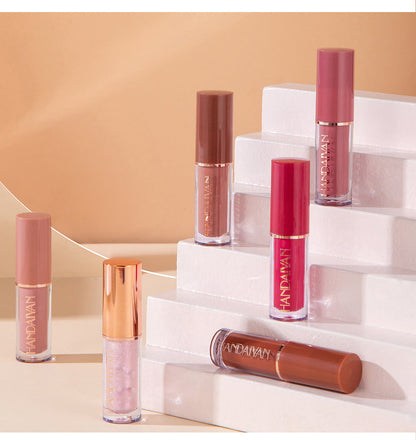 12-Piece Matte Liquid Lipstick & High-Shine Gloss Set – Soft &Smooth Everyday