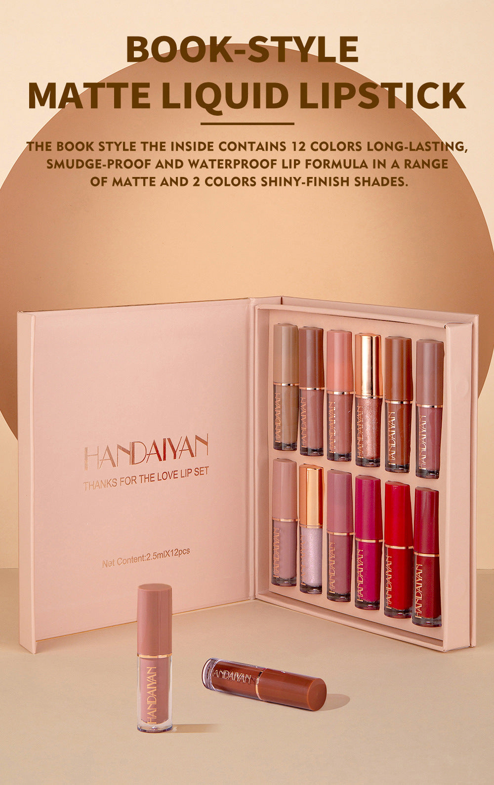12-Piece Matte Liquid Lipstick & High-Shine Gloss Set – Soft &Smooth Everyday